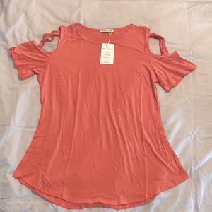 Adreamly cold shoulder soft silky top size XL